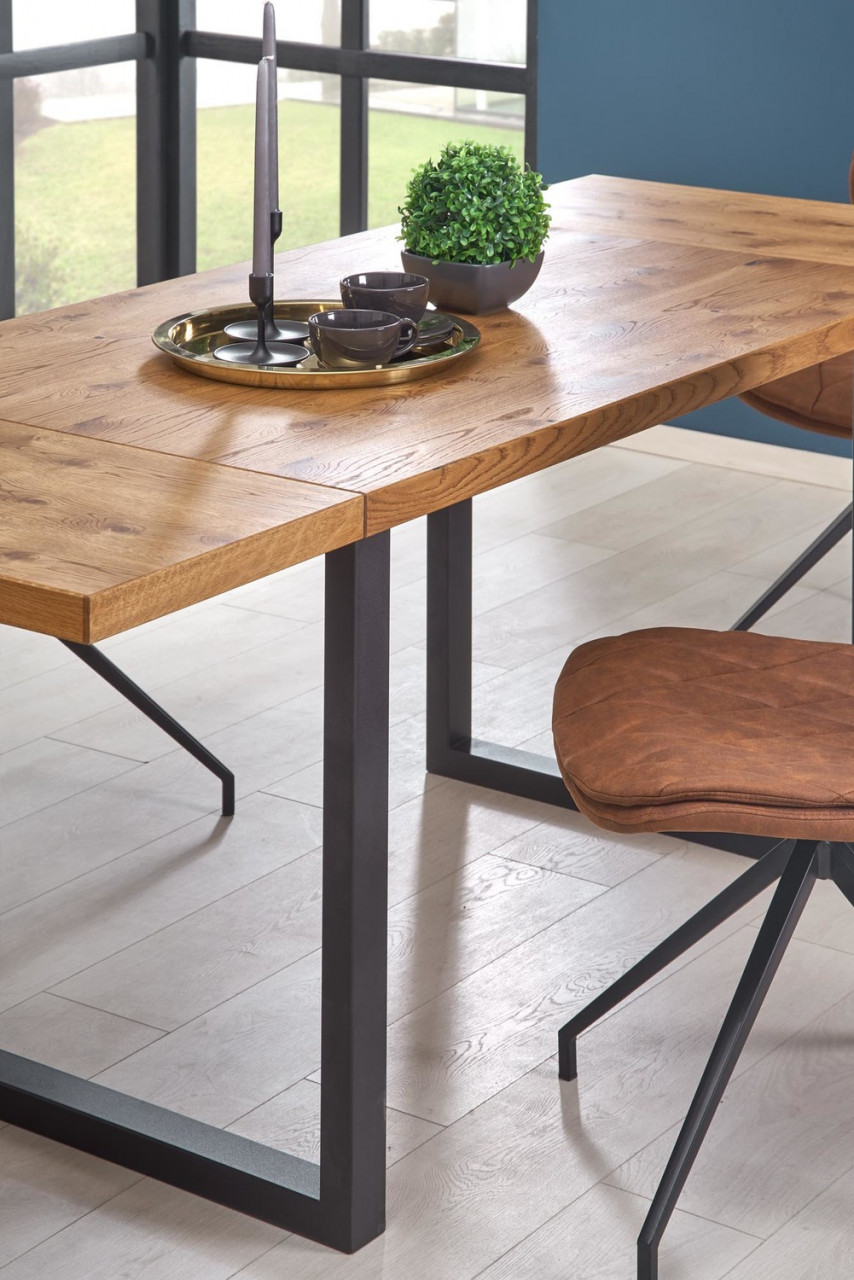 Poze Set masa extensibila Horus L126-206 cm + 4 scaune K237 maro