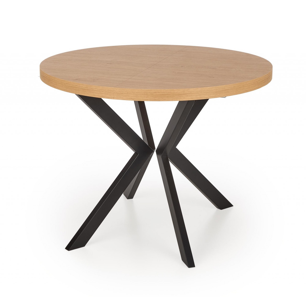 Poze Set masa extensibila Peroni stejar auriu/negru L100-250 cm + 4 scaune K475 bej