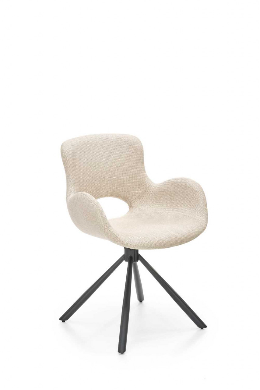 Poze Set masa extensibila Peroni stejar auriu/negru L100-250 cm + 4 scaune K475 bej
