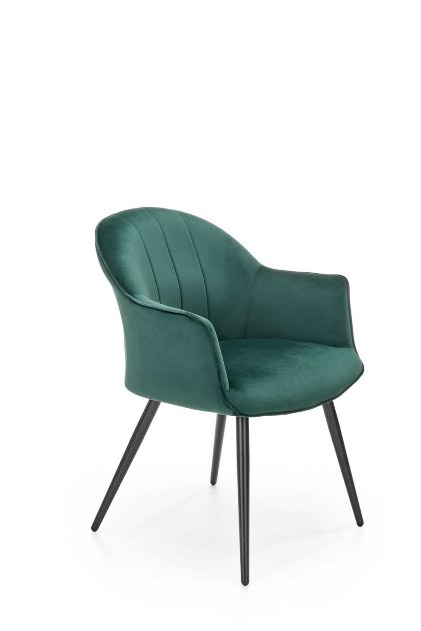 Poze Set masa extensibila Silvestro L180-220 cm + 4 scaune K468 velvet verde