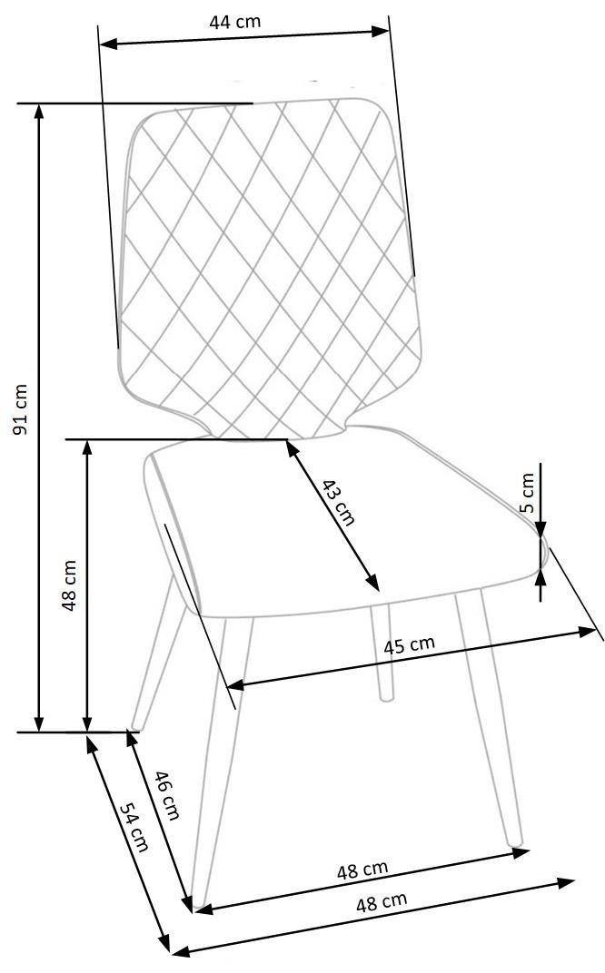 Poze Set masa extensibila Vinston 180-230 cm + 4 scaune K424 gri/negru