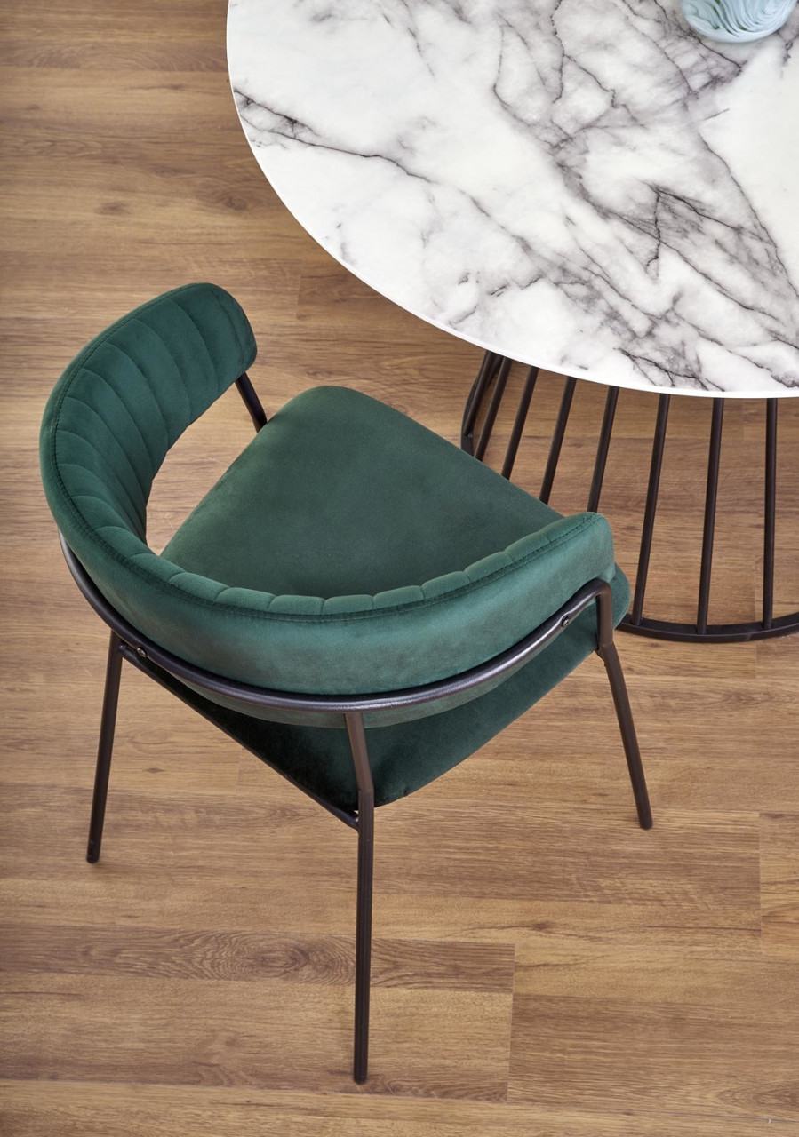 Poze Set masa rotunda Brodway + 3 scaune K426 verde/negru