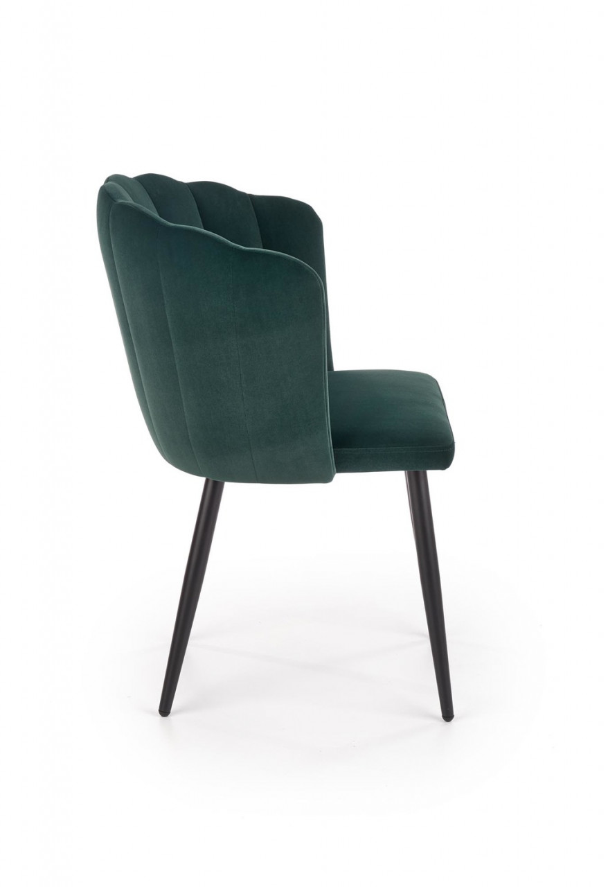 Poze Set masa rotunda Embos ø120 cm + 4 scaune K386 velvet verde