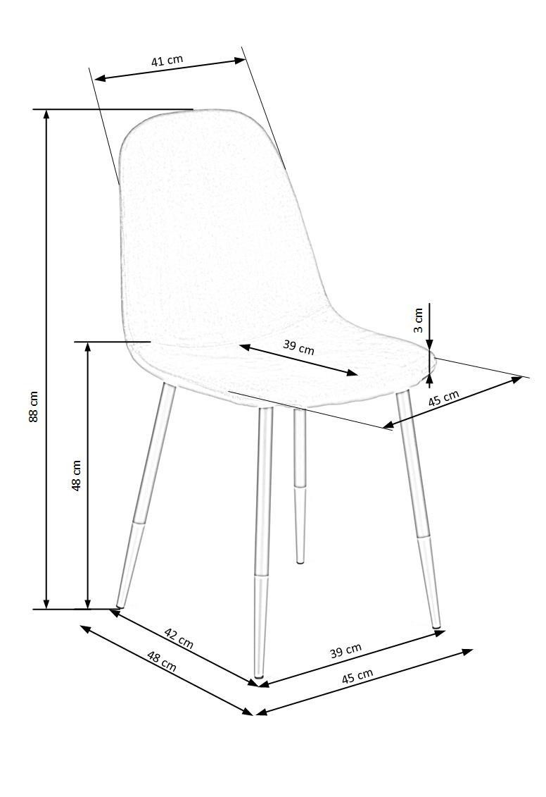 Poze Set masa Tripolis L120 cm + 4 scaune K379 gri/negru