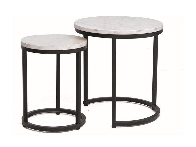 Set mese de cafea hola – marmura alba/negru