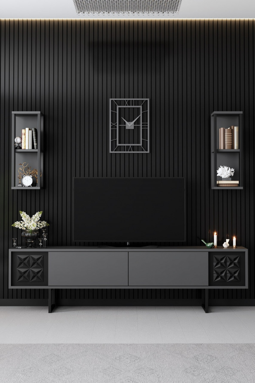 Poze Set mobilier living Black Line antracit / negru