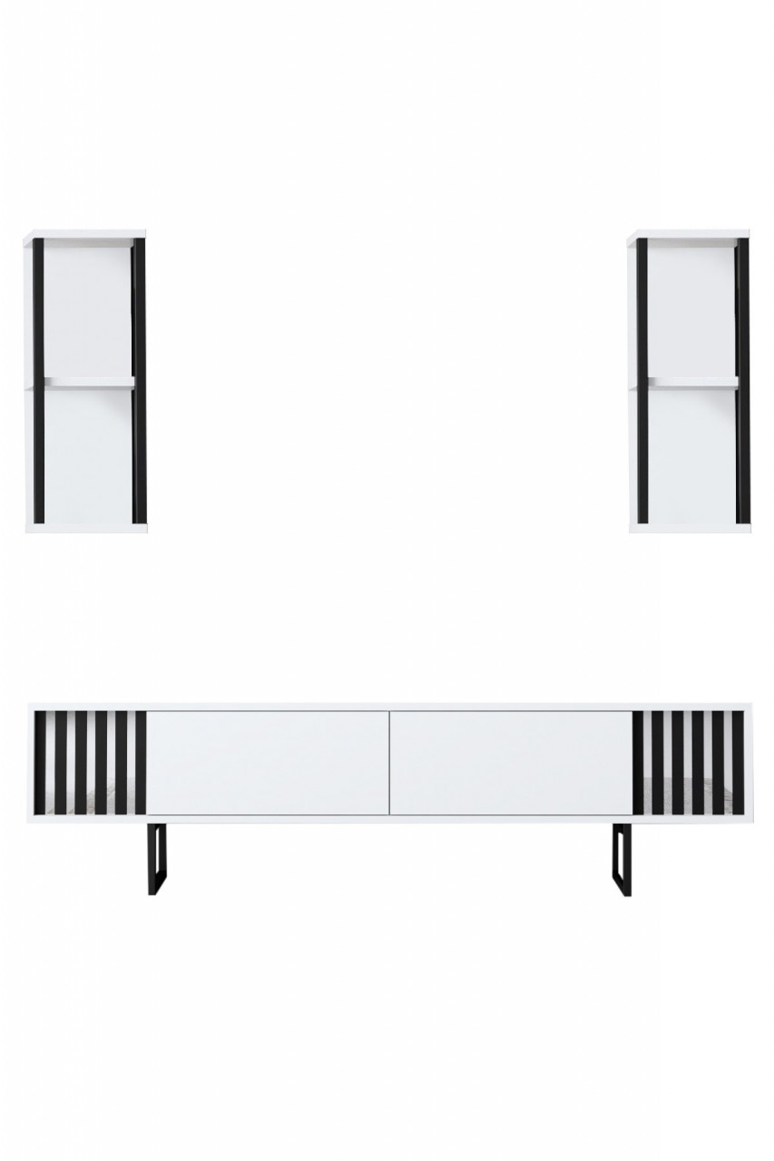 Poze Set mobilier living Chrome Line alb/negru