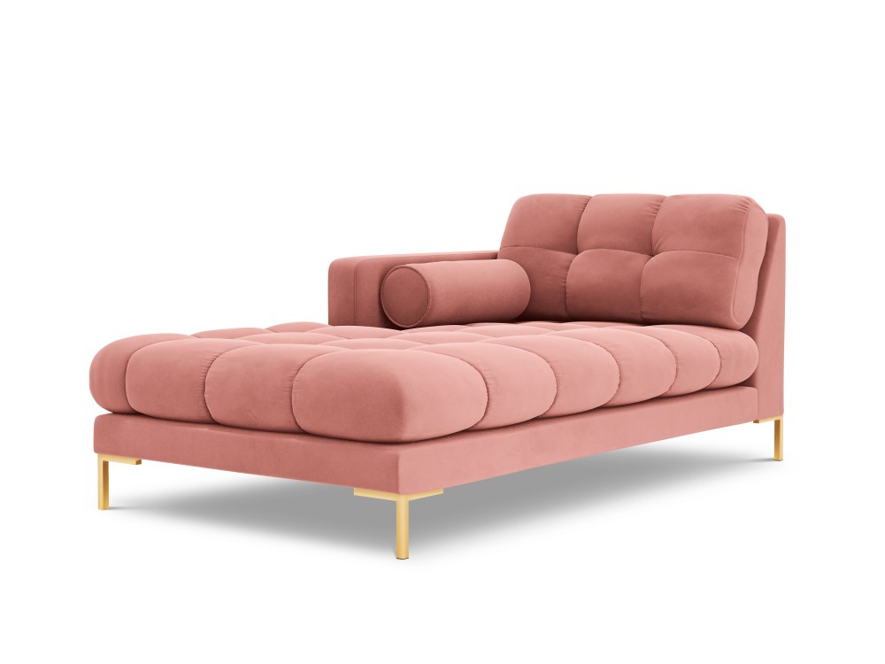 Poze Sezlong tapitat Bali velvet/picioare gold – L185 x l102 x h75