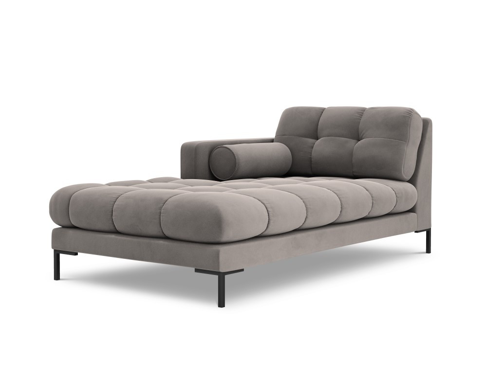 Poze Sezlong tapitat Bali velvet/picioare negre – L185 x l102 x h75