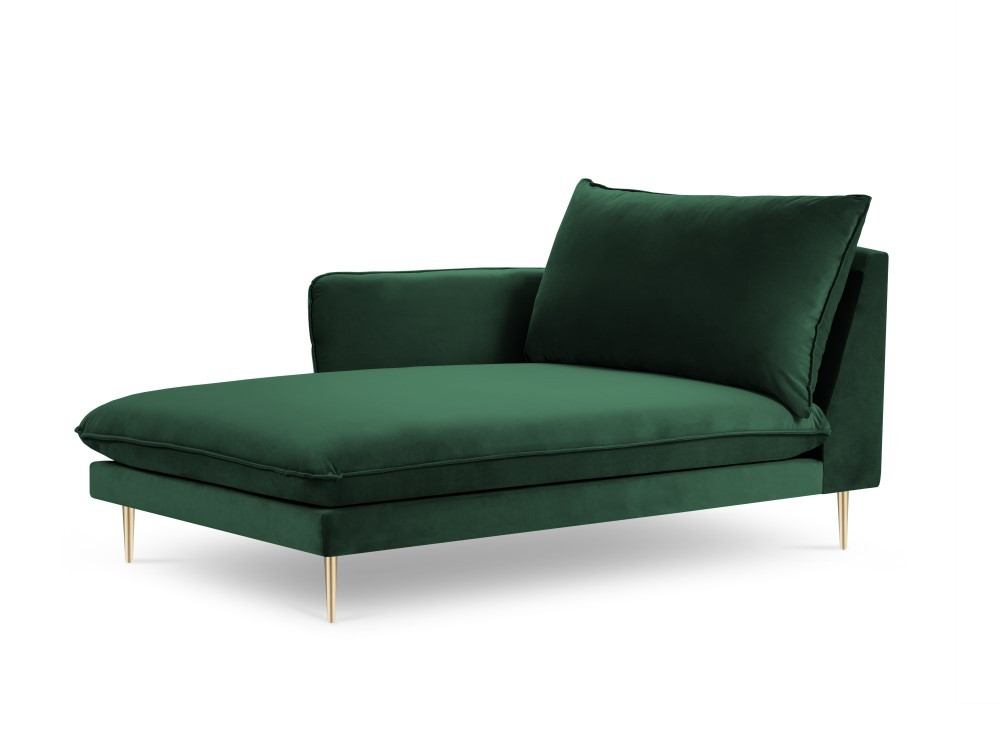 Poze Sezlong tapitat Vienna velvet/picioare gold – L170 x l110 x h95
