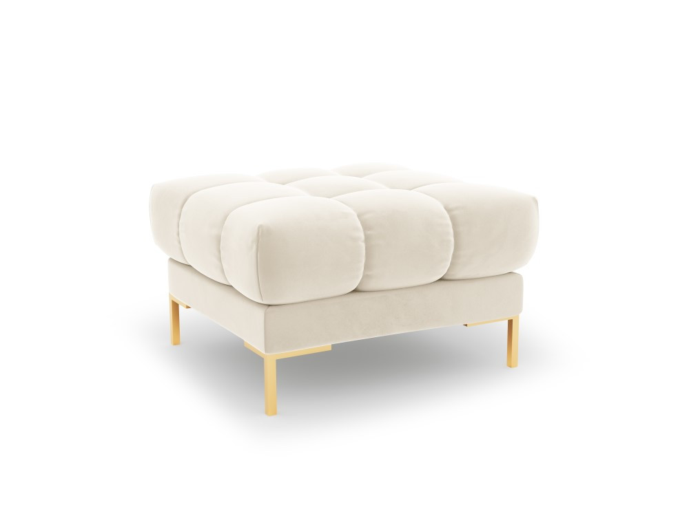 Poze Taburet tapitat Bali velvet/picioare gold – L60 x l60 x h41
