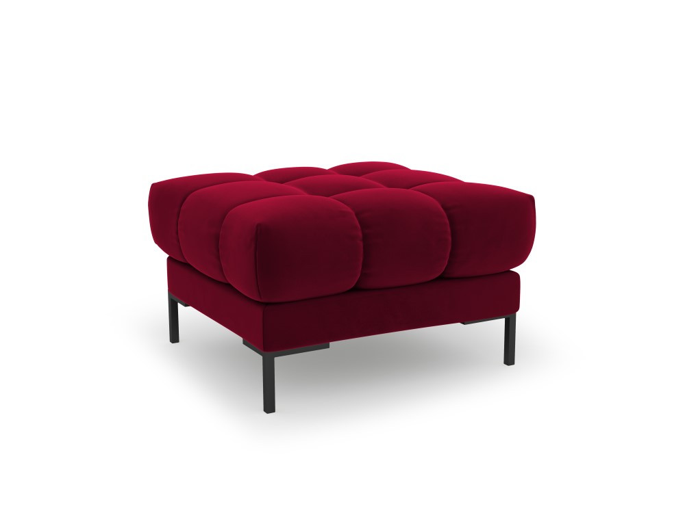 Poze Taburet tapitat Bali velvet/picioare negre – L60 x l60 x h41