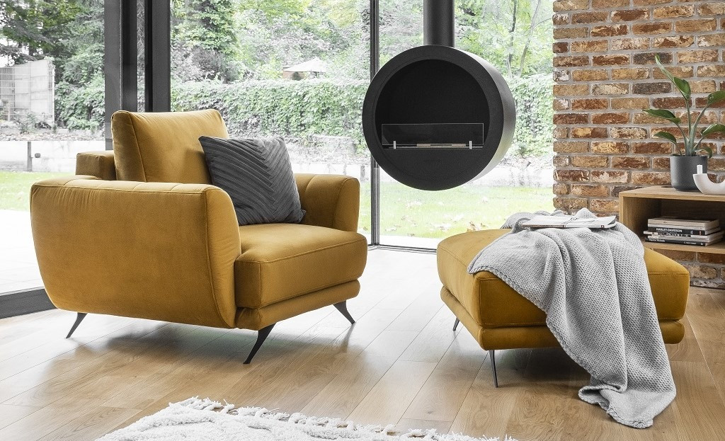 Poze Taburet tapitat Megis – L82 x l62 x h42 cm
