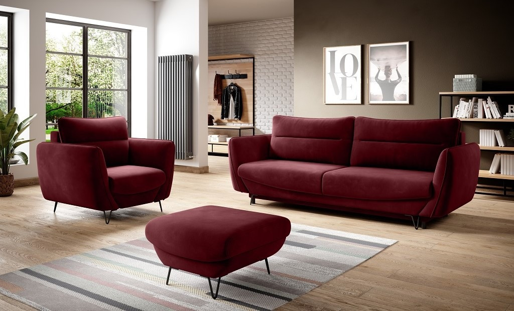 Poze Taburet tapitat Silva – L67 x l67 x h42 cm