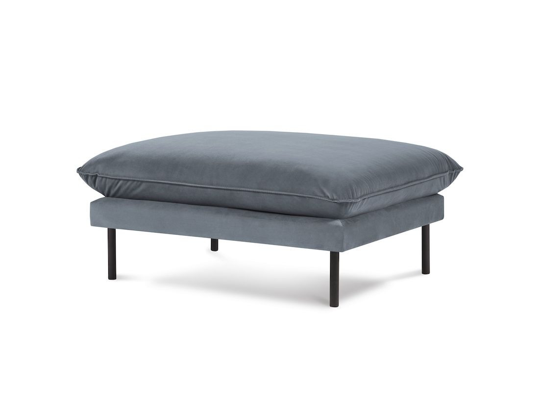 Poze Taburet tapitat Vienna velvet/picioare negre – L100 x l80 x h43 cm