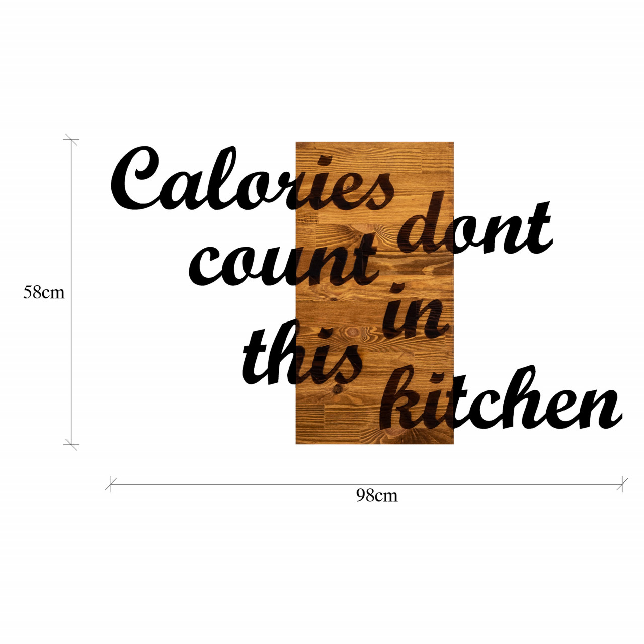 Poze Accesoriu decorativ de perete din lemn Calories don't count