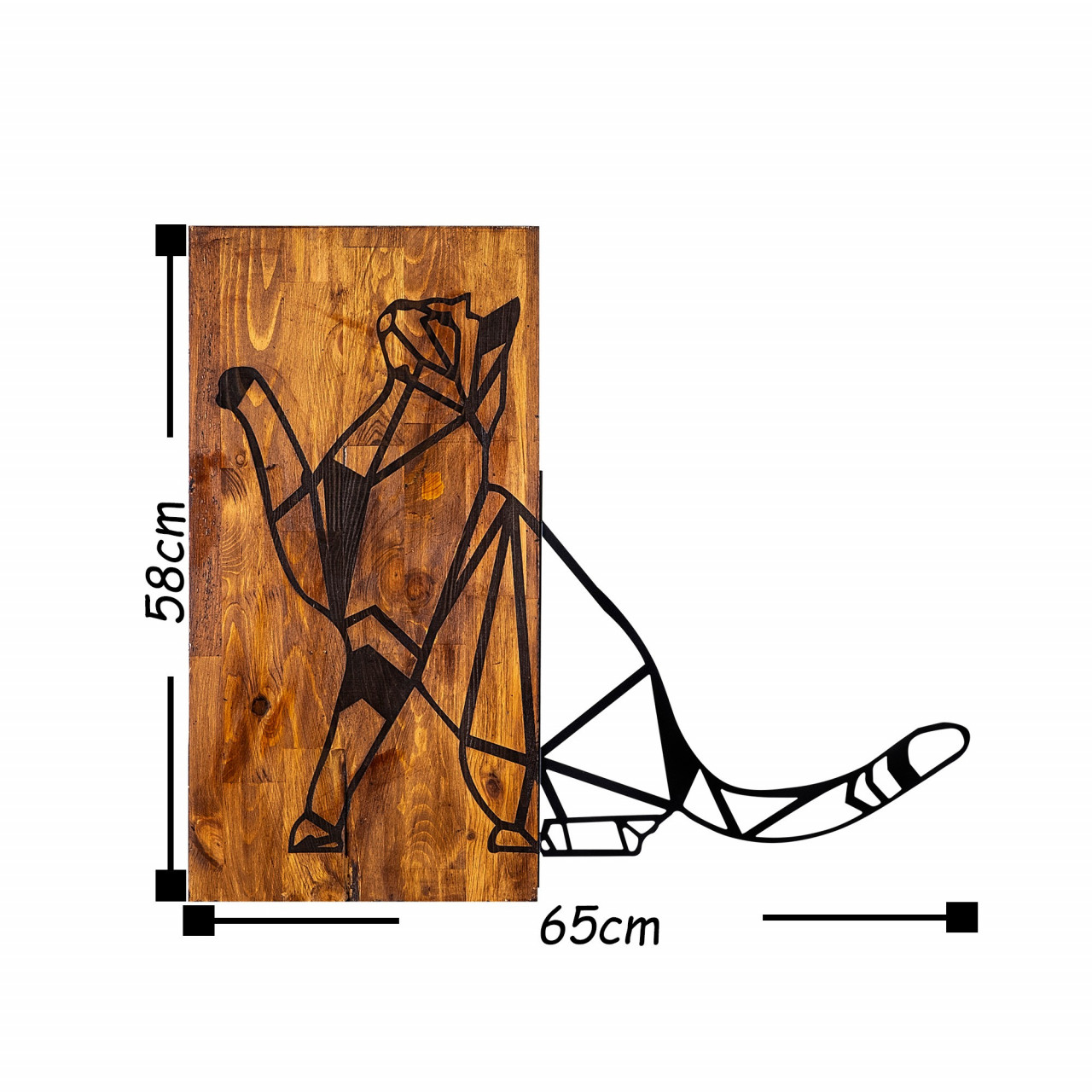 Poze Accesoriu decorativ de perete din lemn Cat