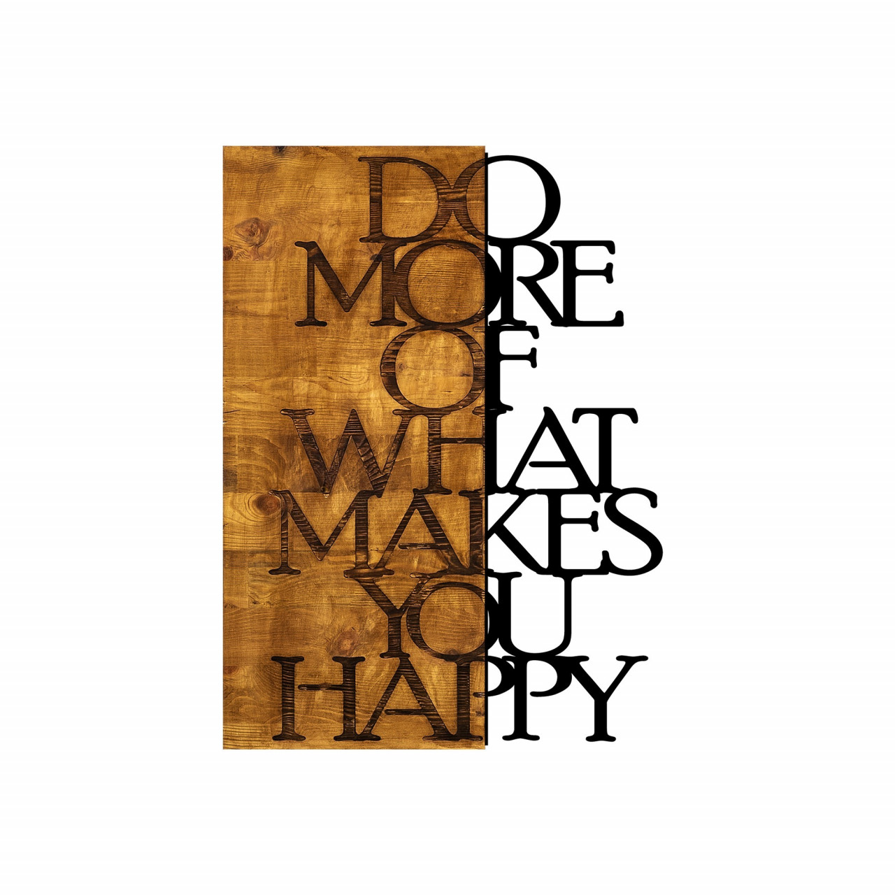Poze Accesoriu decorativ de perete din lemn Do More