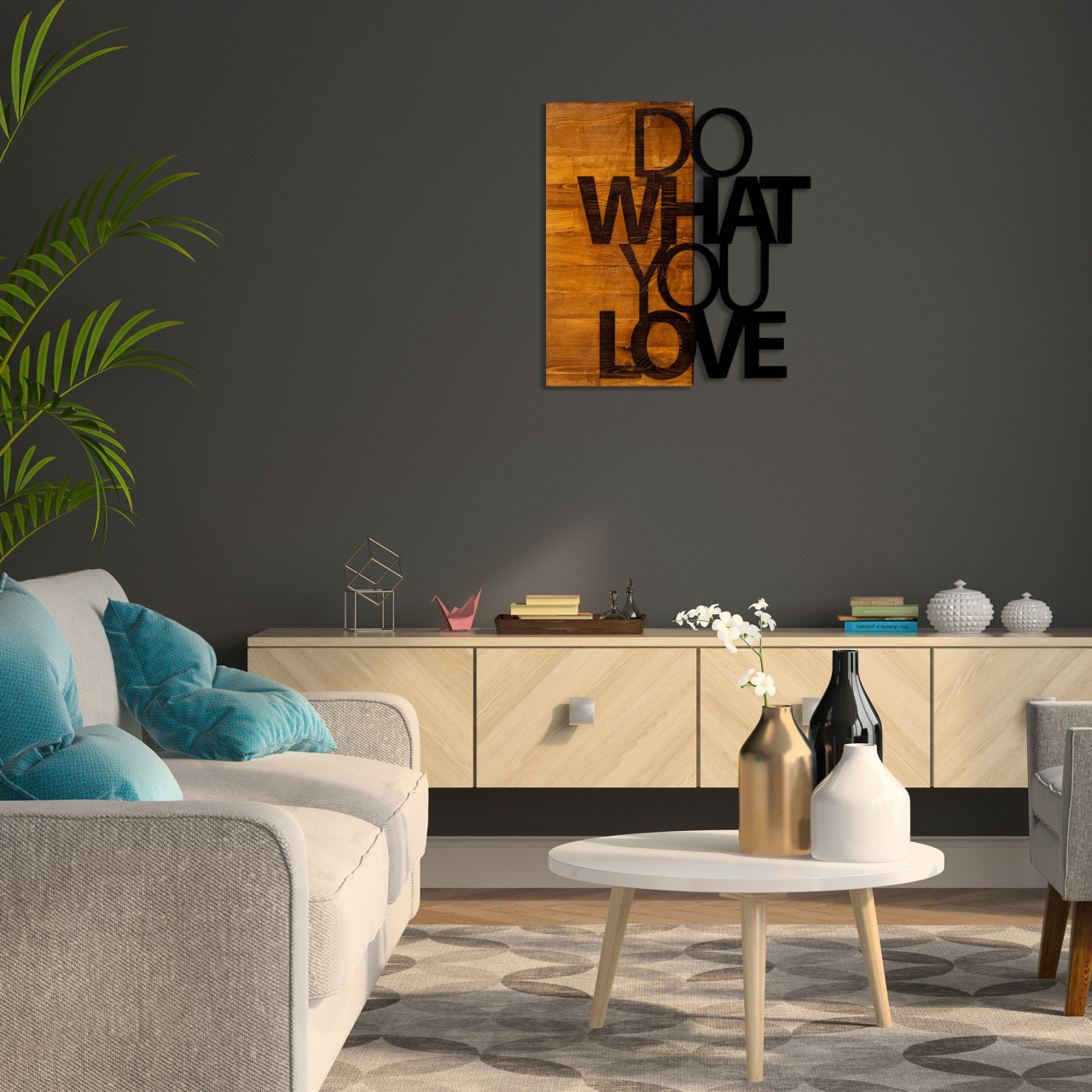 Poze Accesoriu decorativ de perete din lemn Do What You Love