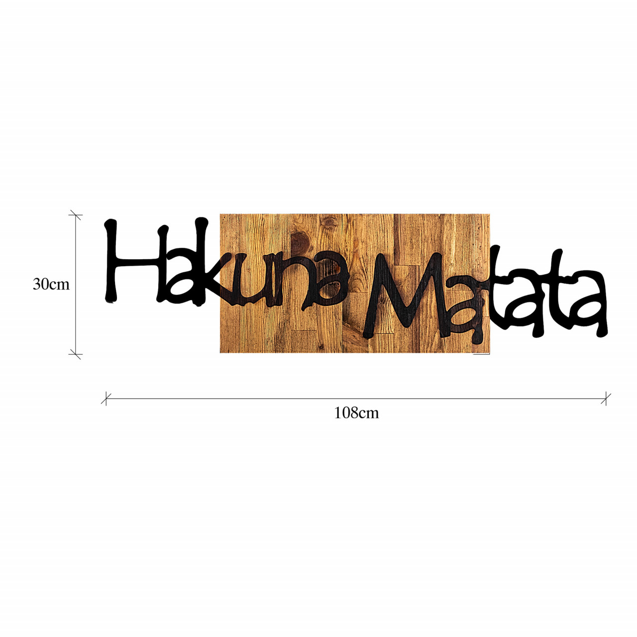 Poze Accesoriu decorativ de perete din lemn Hakuna Matata 4