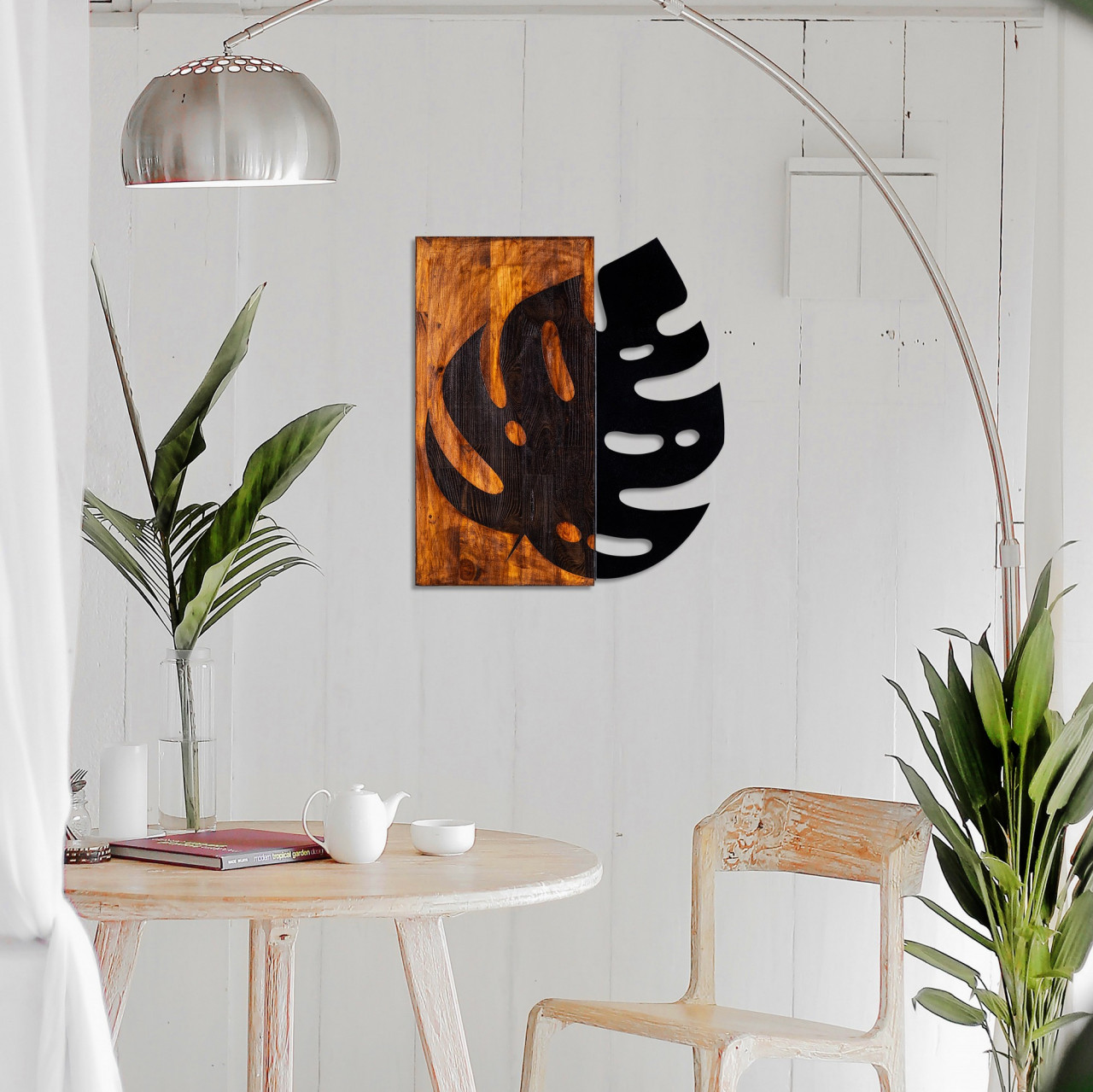 Poze Accesoriu decorativ de perete din lemn Leaf 2