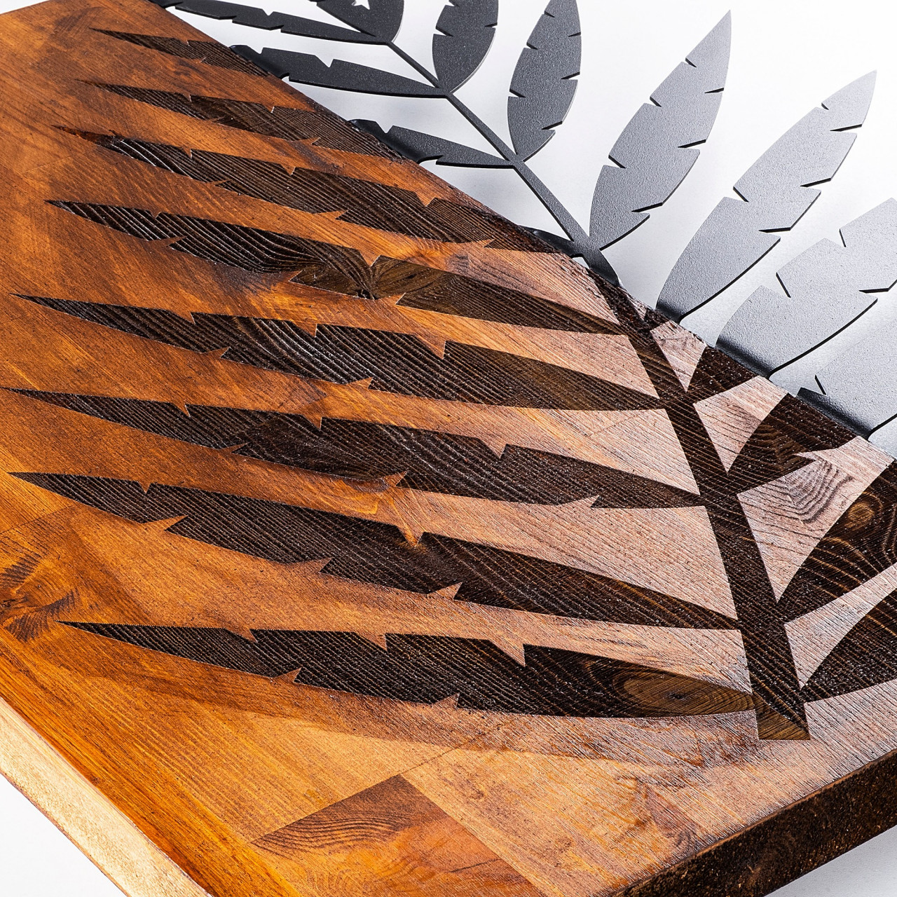 Poze Accesoriu decorativ de perete din lemn Leaf 3