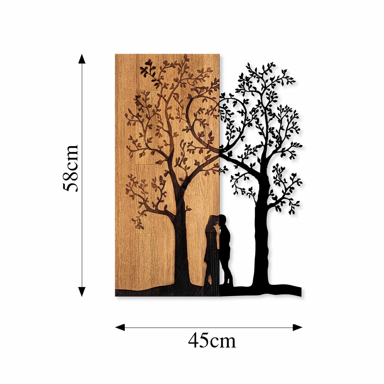 Poze Accesoriu decorativ de perete din lemn Love Under The Tree
