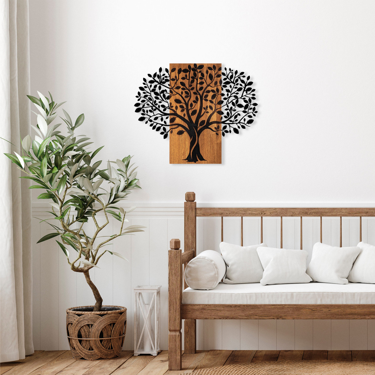 Poze Accesoriu decorativ de perete din lemn Magical tree - 378