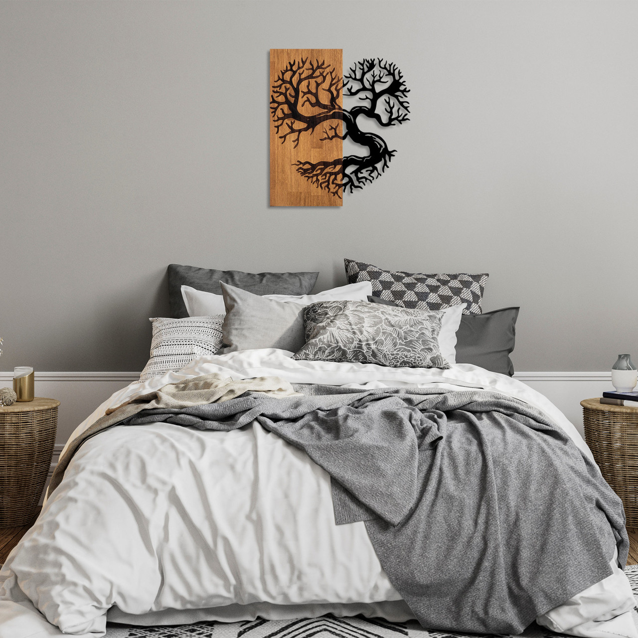 Poze Accesoriu decorativ de perete din lemn Monumental tree 4