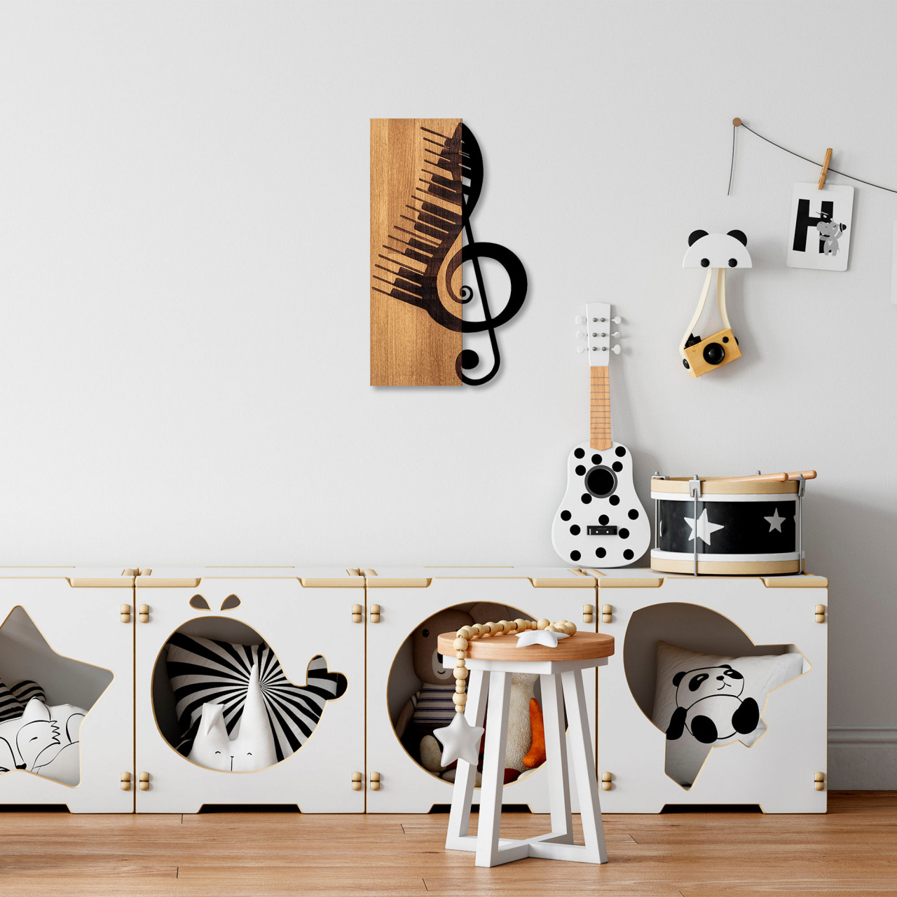 Poze Accesoriu decorativ de perete din lemn Musical 1