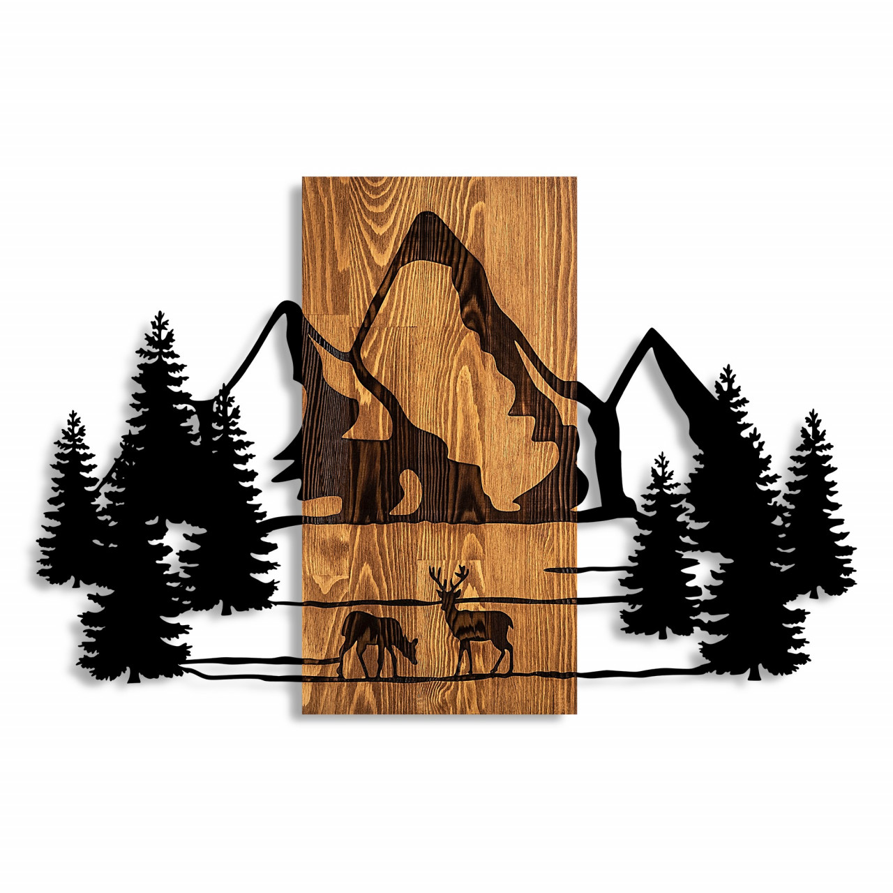 Poze Accesoriu decorativ de perete din lemn Natural habitat