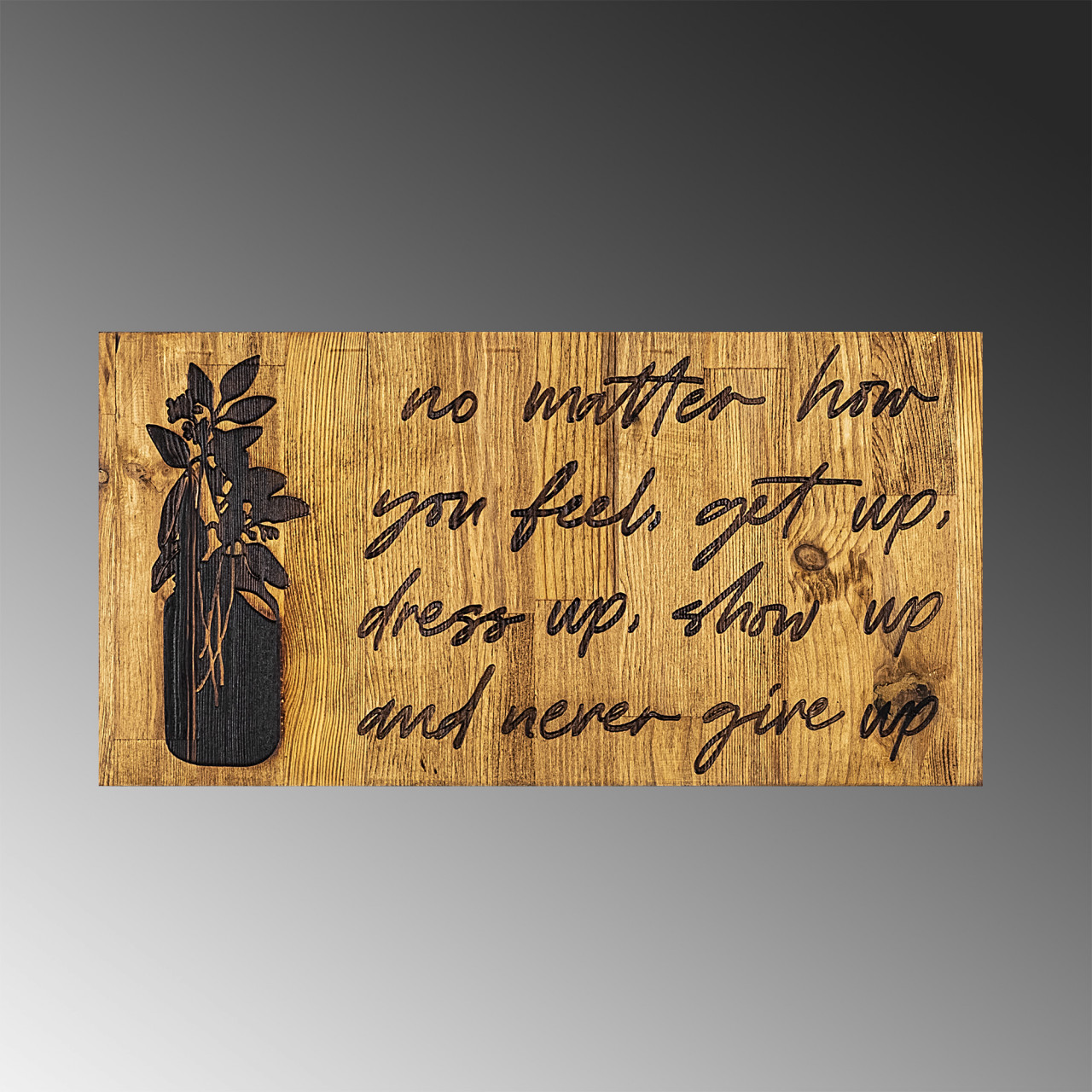 Poze Accesoriu decorativ de perete din lemn No matter how you feel