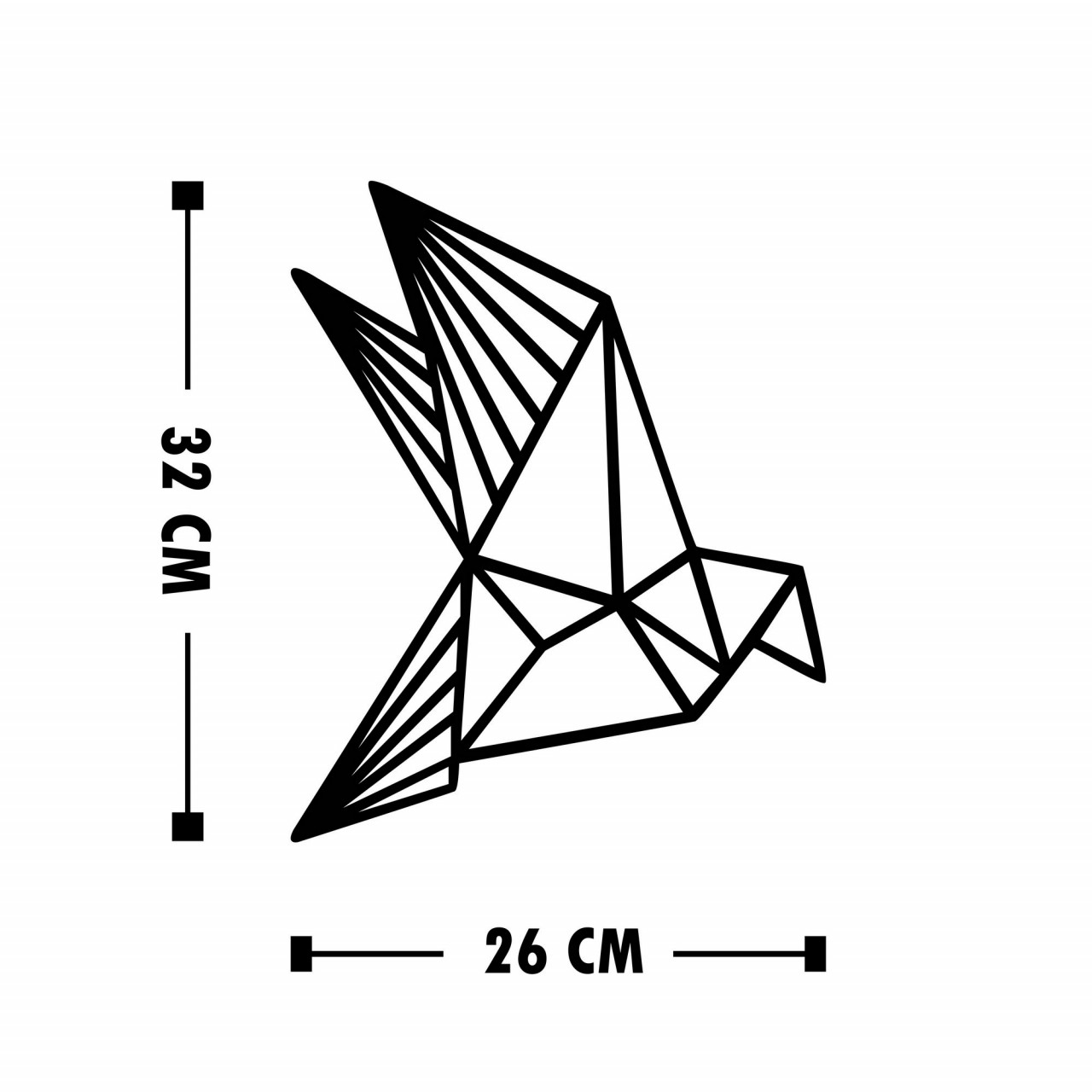 Poze Accesoriu decorativ de perete din lemn Oragami