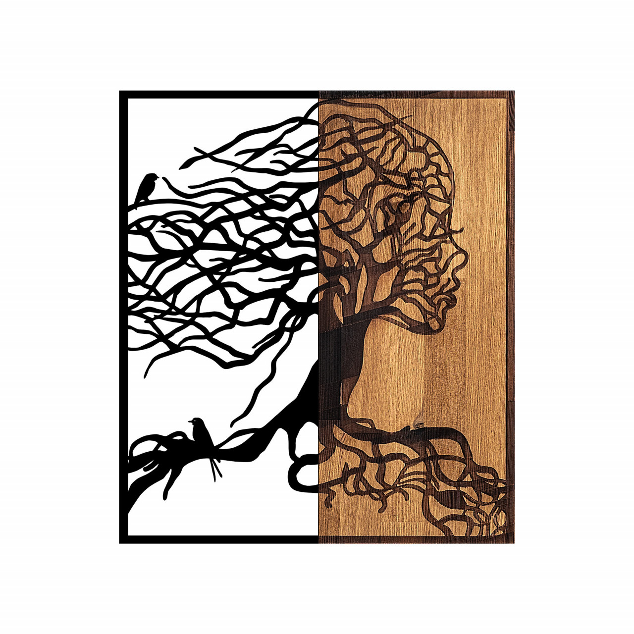 Poze Accesoriu decorativ de perete din lemn Tree Woman - 290