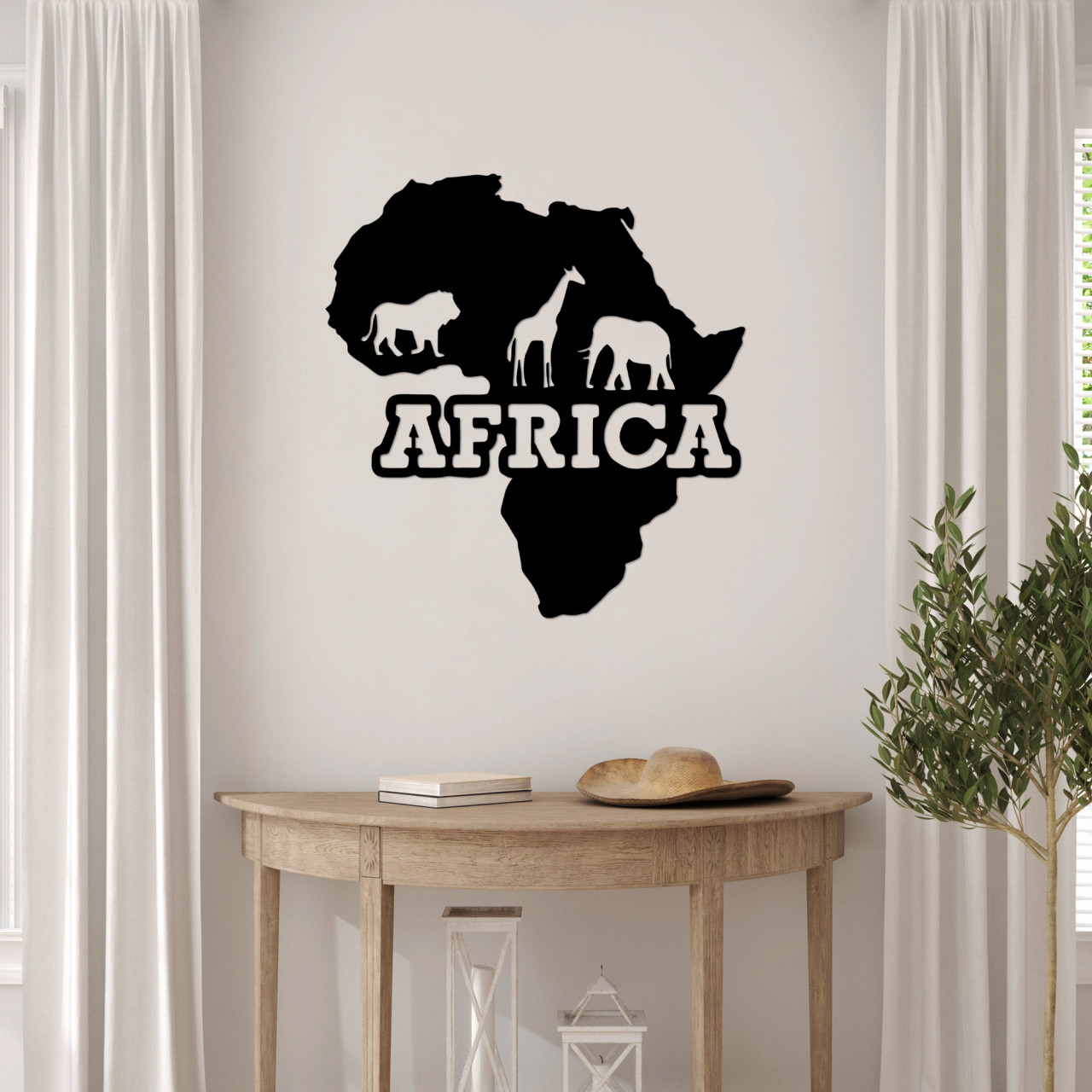 Poze Accesoriu decorativ de perete metalic Africa - 503