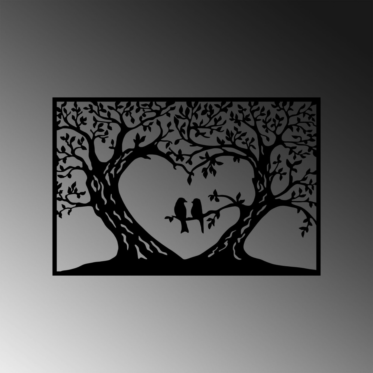 Poze Accesoriu decorativ de perete metalic Birds Love - 278 L