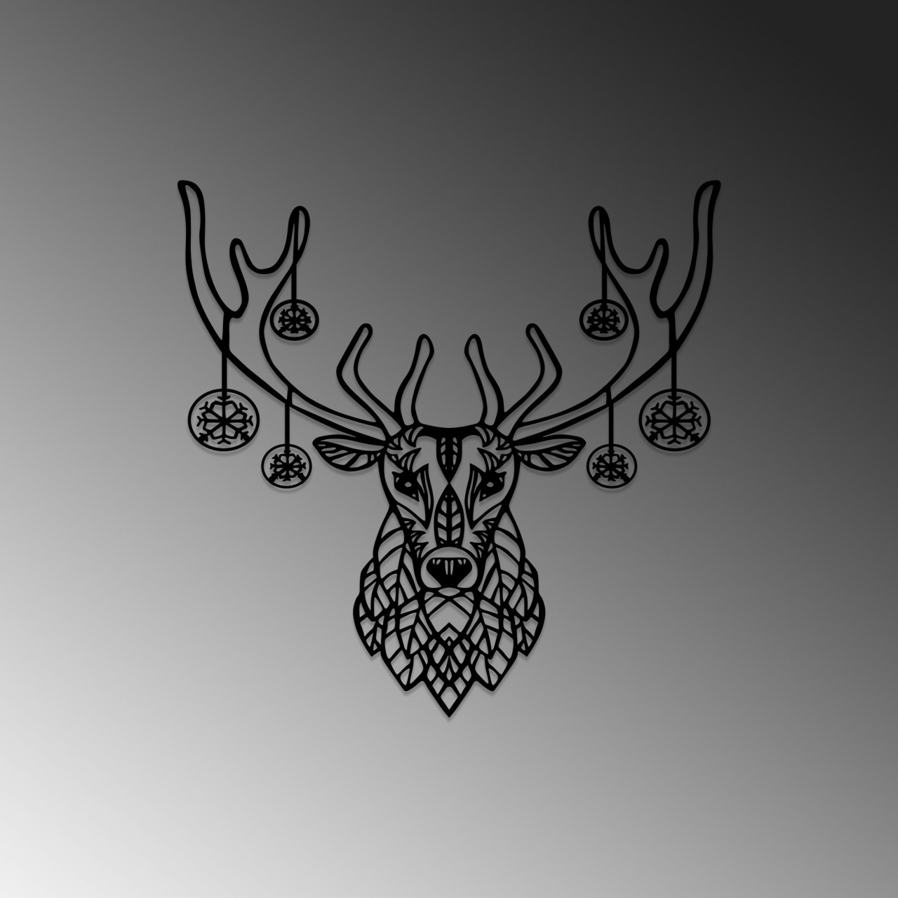 Poze Accesoriu decorativ de perete metalic Christmas Deer
