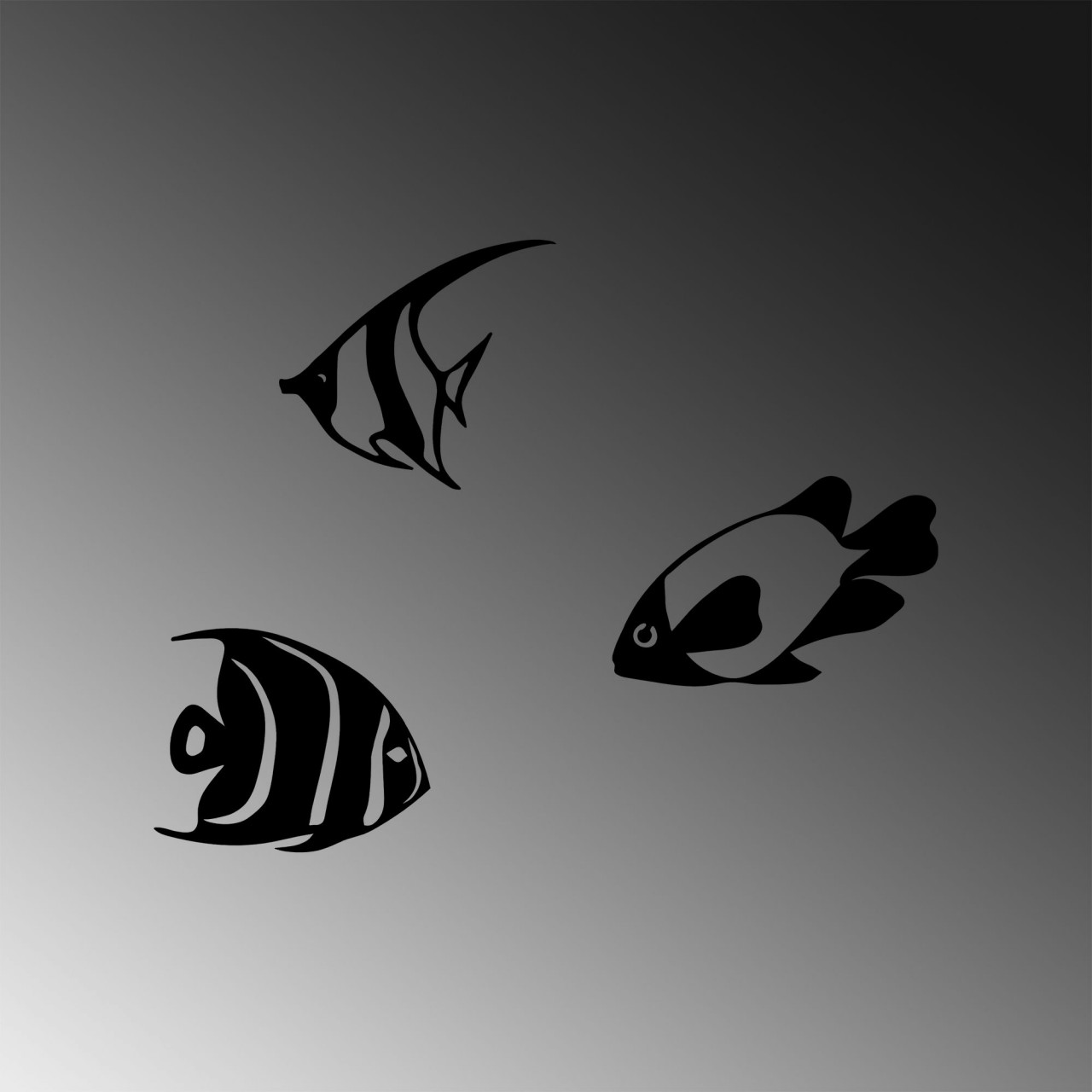 Poze Accesoriu decorativ de perete metalic Fishes - 300