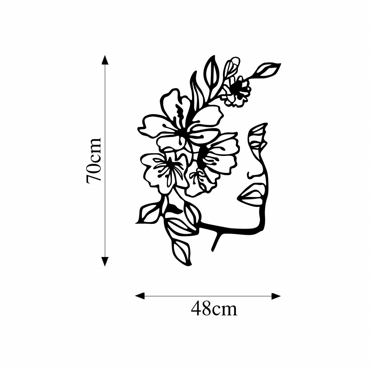Poze Accesoriu decorativ de perete metalic Flower women