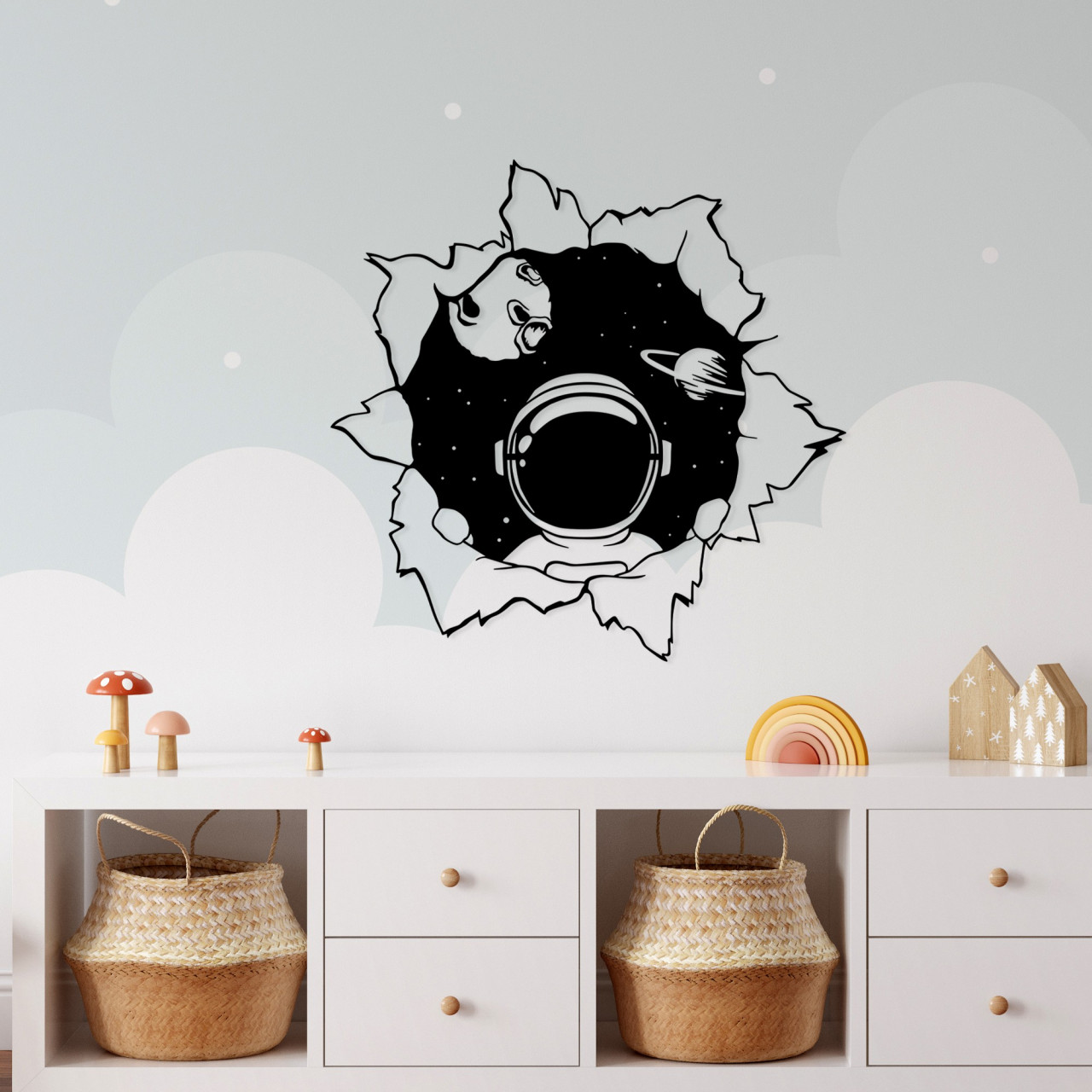 Poze Accesoriu decorativ de perete metalic Hello World
