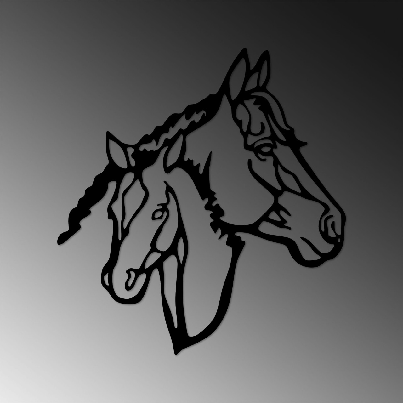 Poze Accesoriu decorativ de perete metalic Horses
