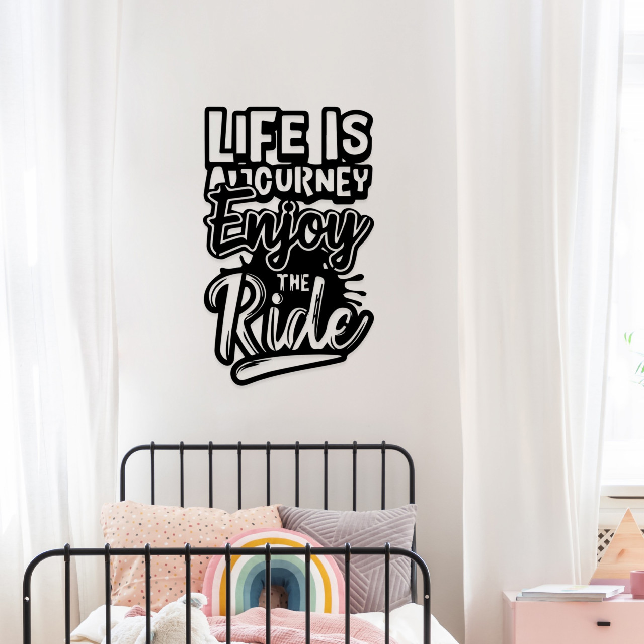Poze Accesoriu decorativ de perete metalic Life is a journey