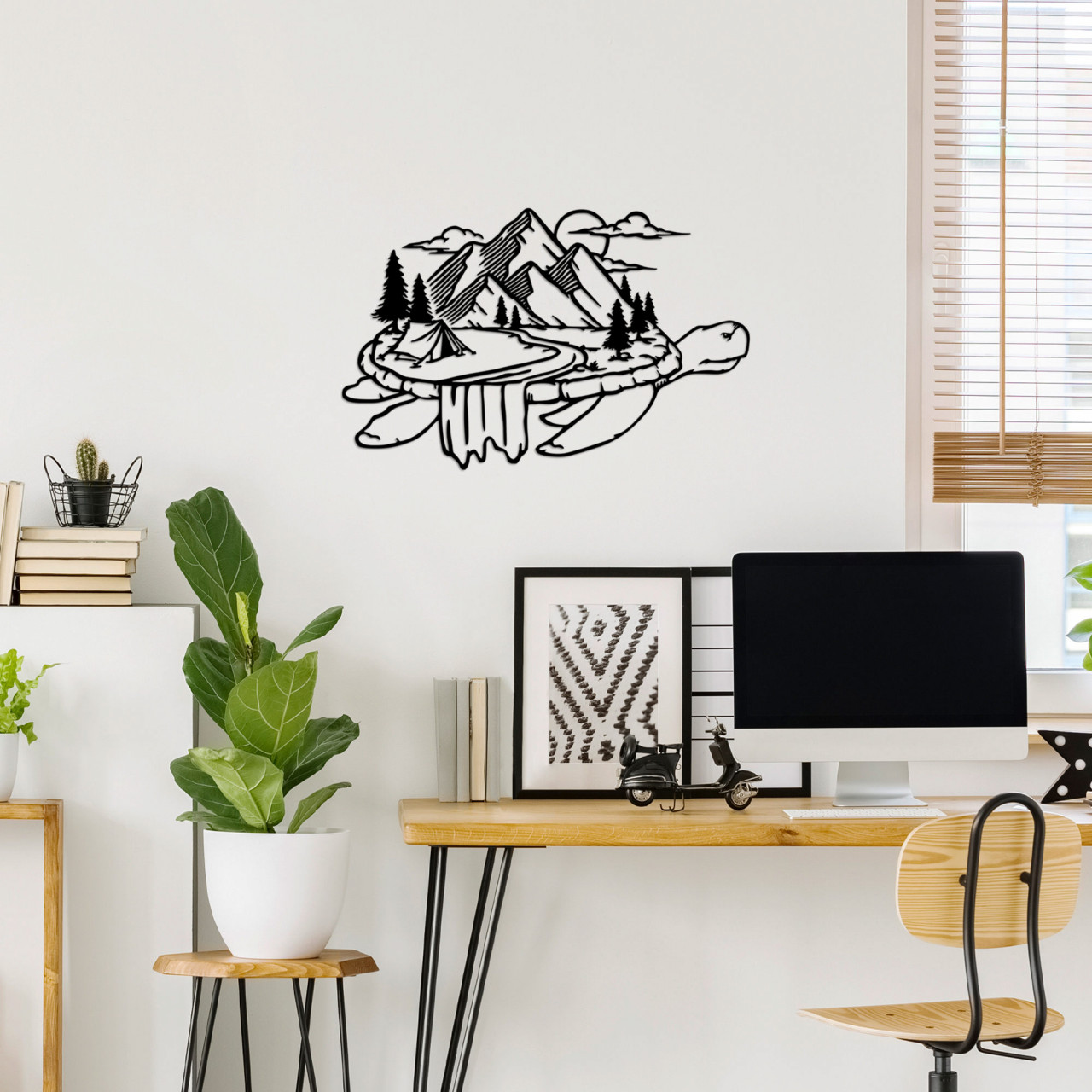 Poze Accesoriu decorativ de perete metalic Life on the turtle - 516