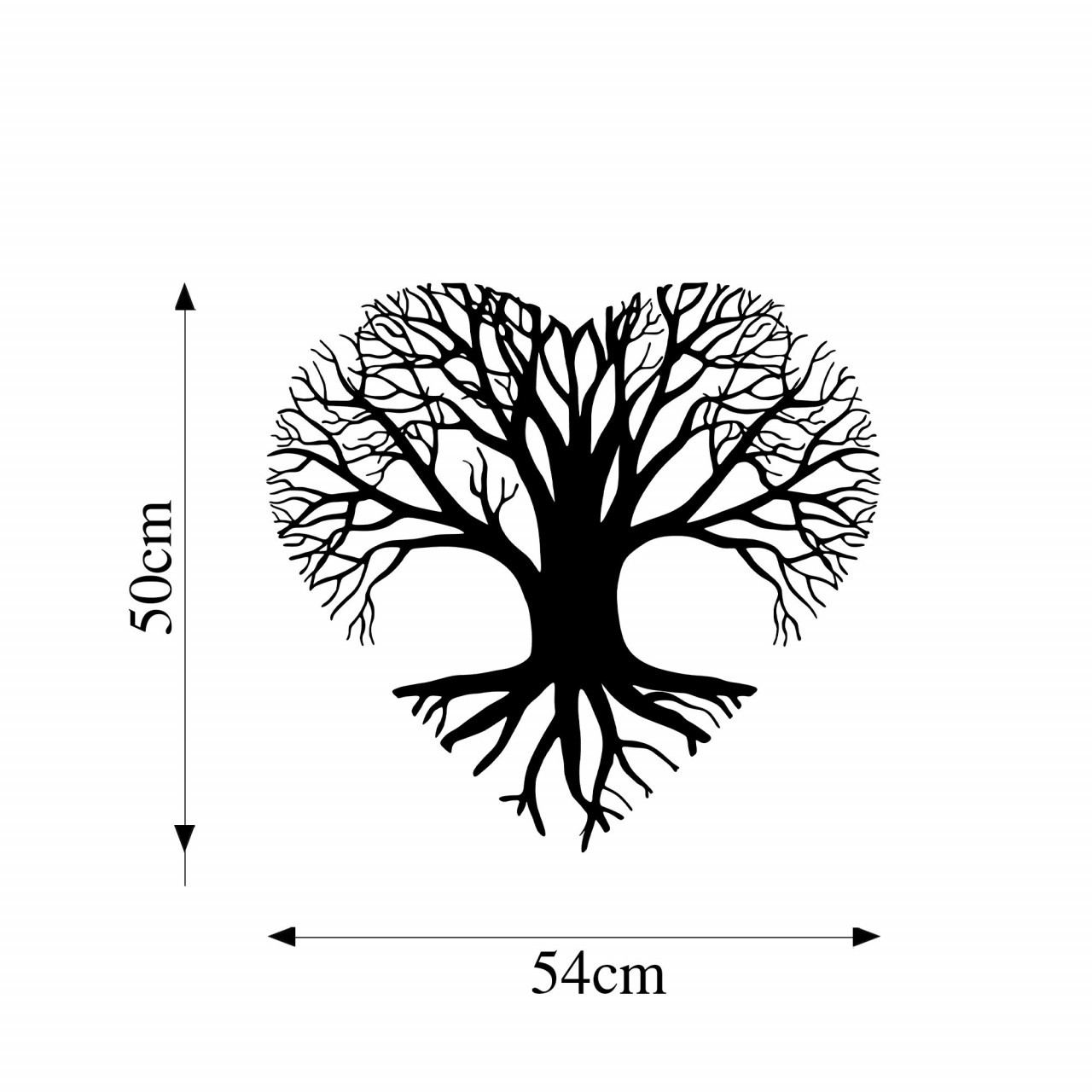 Poze Accesoriu decorativ de perete metalic Love Tree - 264