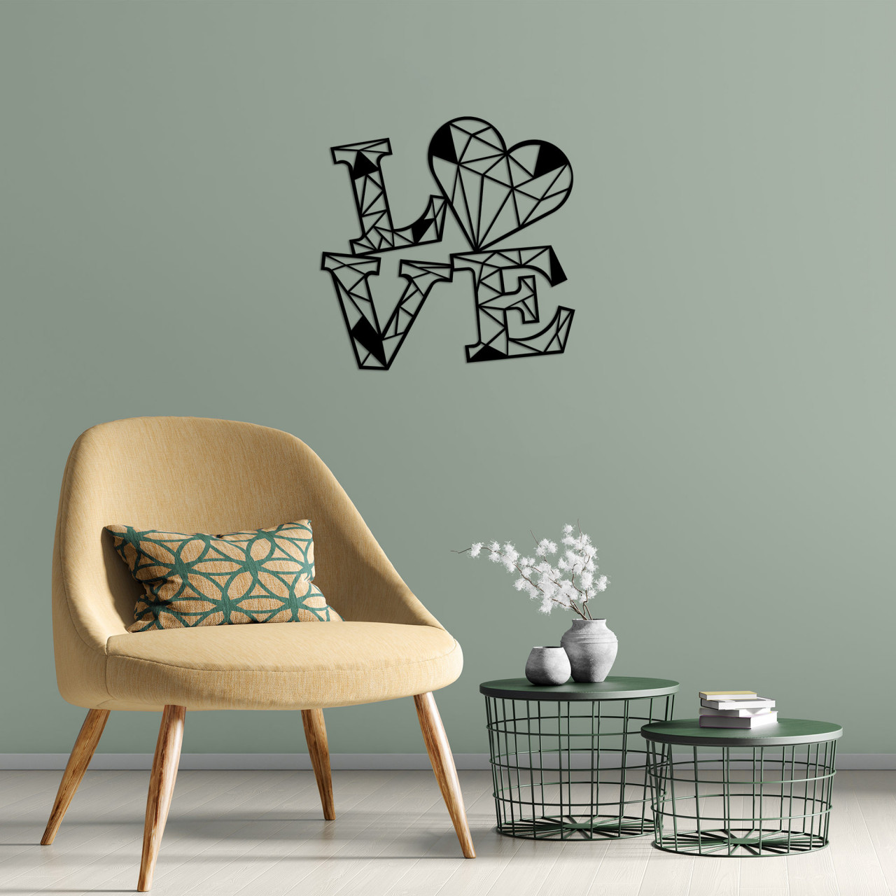 Poze Accesoriu decorativ de perete metalic Love