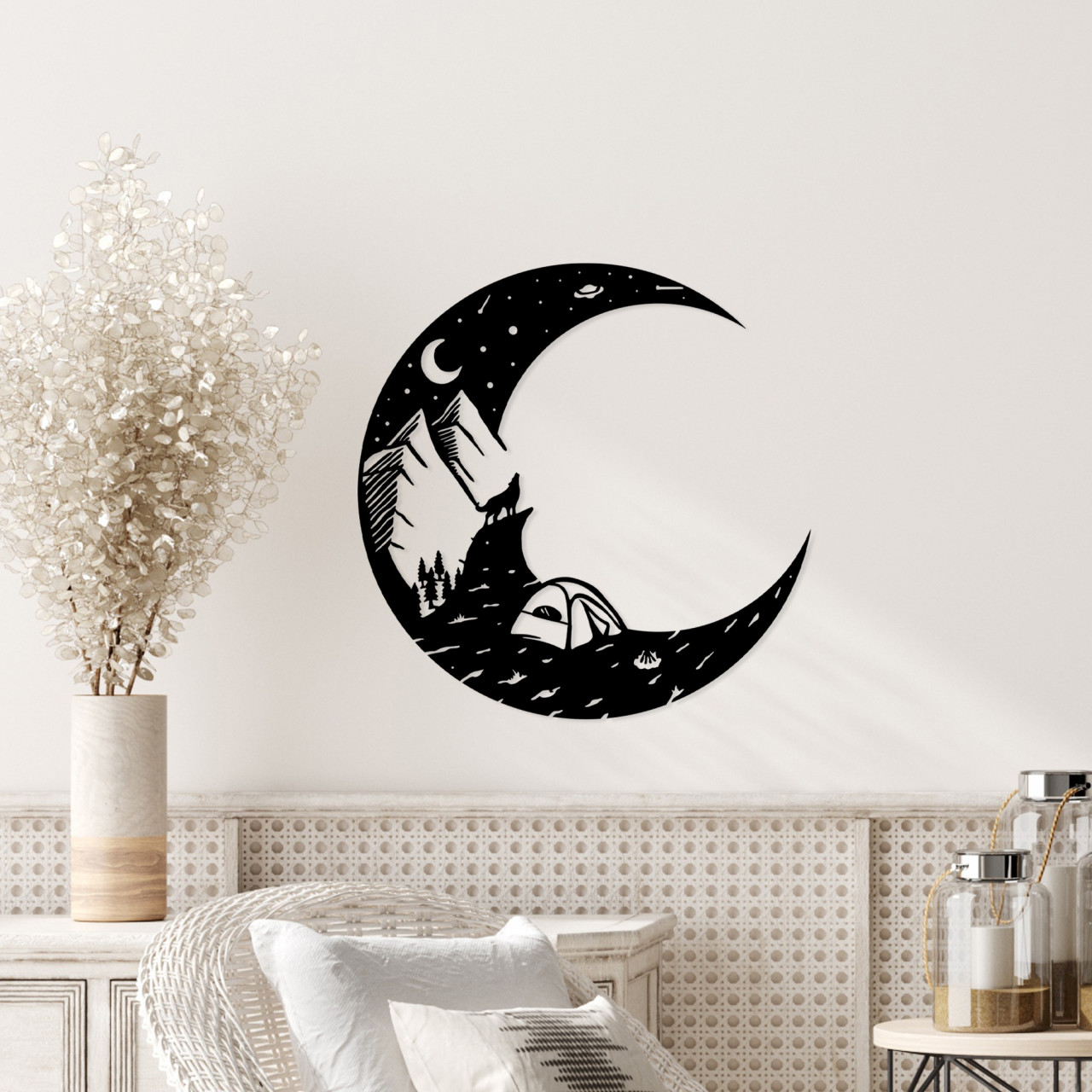 Poze Accesoriu decorativ de perete metalic Moonlight Camp