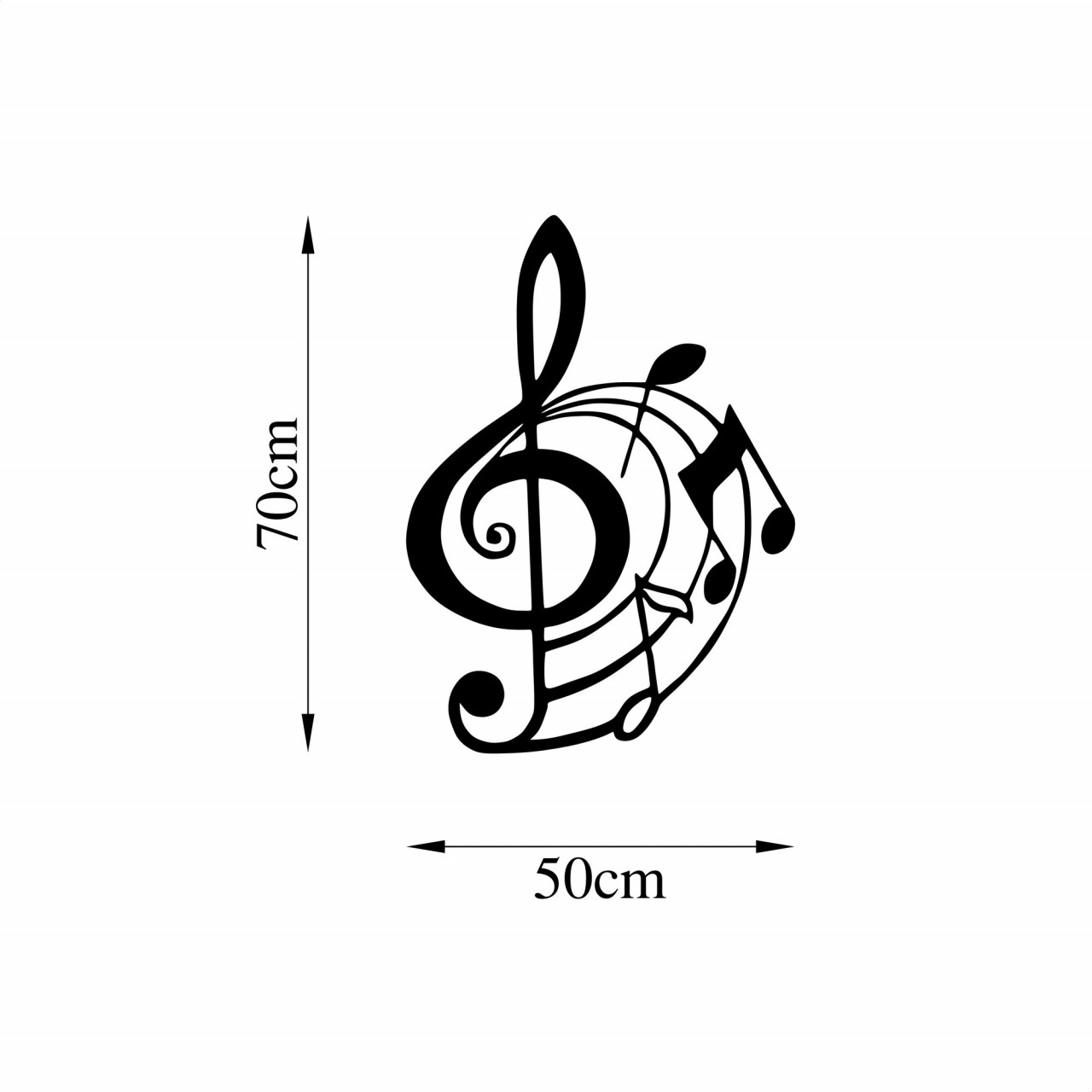 Poze Accesoriu decorativ de perete metalic Musical - 3