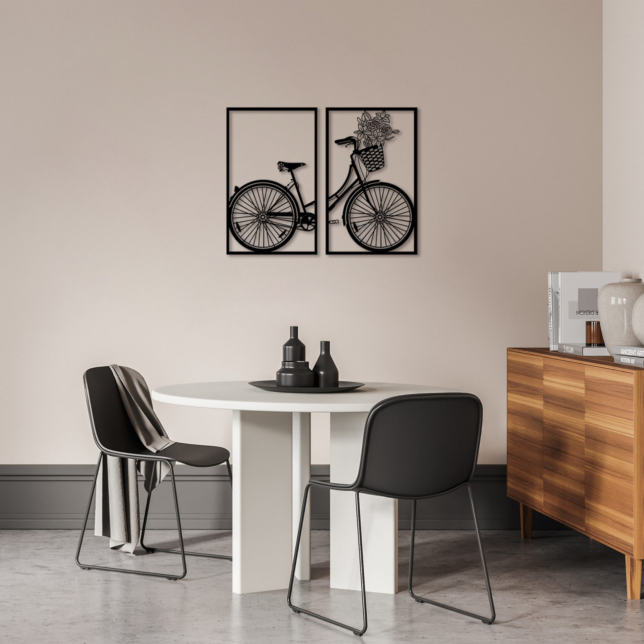 Poze Accesoriu decorativ de perete metalic Nostalgic bike - 271