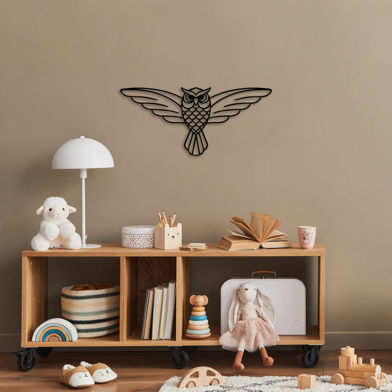 Poze Accesoriu decorativ de perete metalic Owl - 288