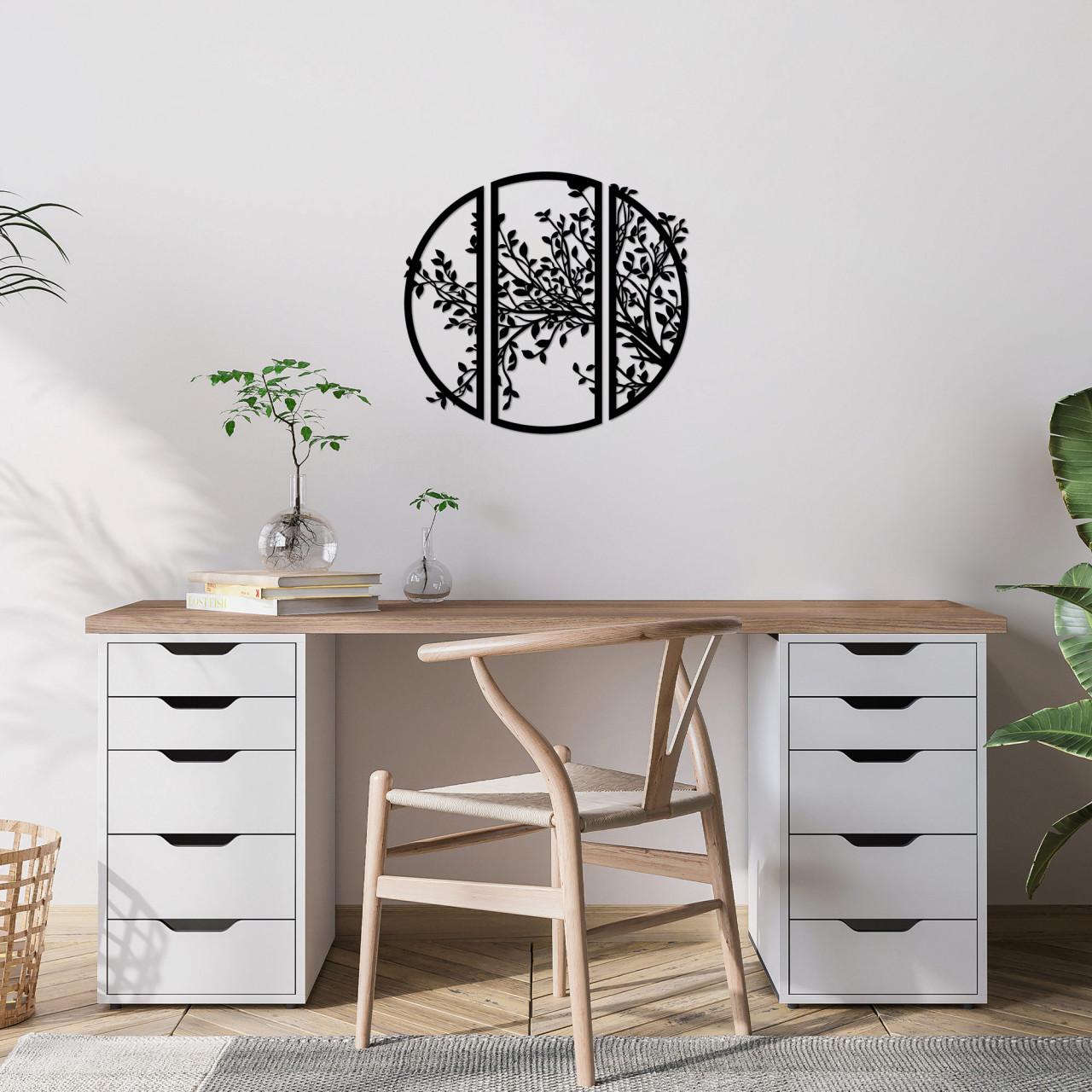 Poze Accesoriu decorativ de perete metalic Piece Flower - 502